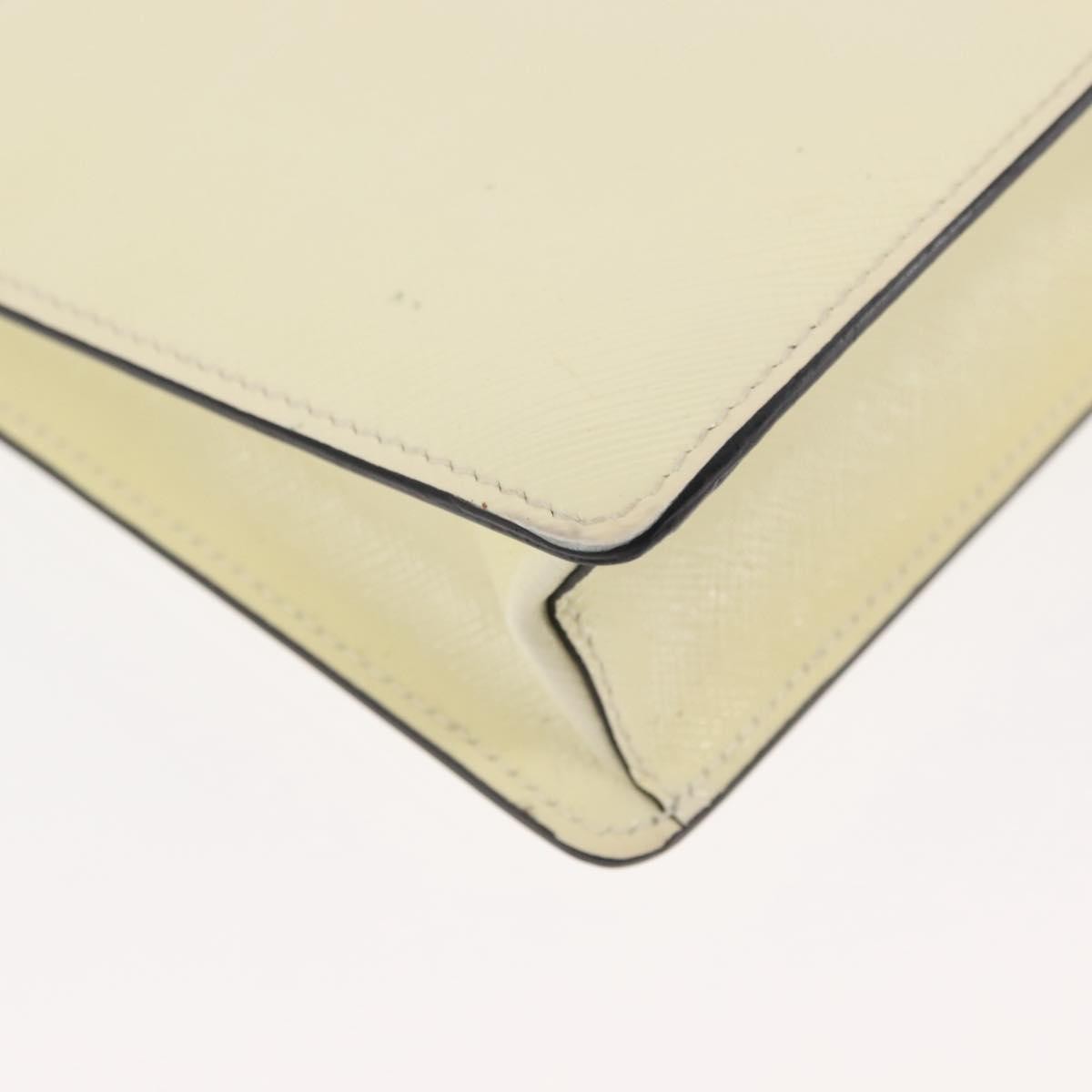 Prada Chain Crossbody Bag Vernice Saffiano Leather, WHITE, LEATHER, Shoulder bag