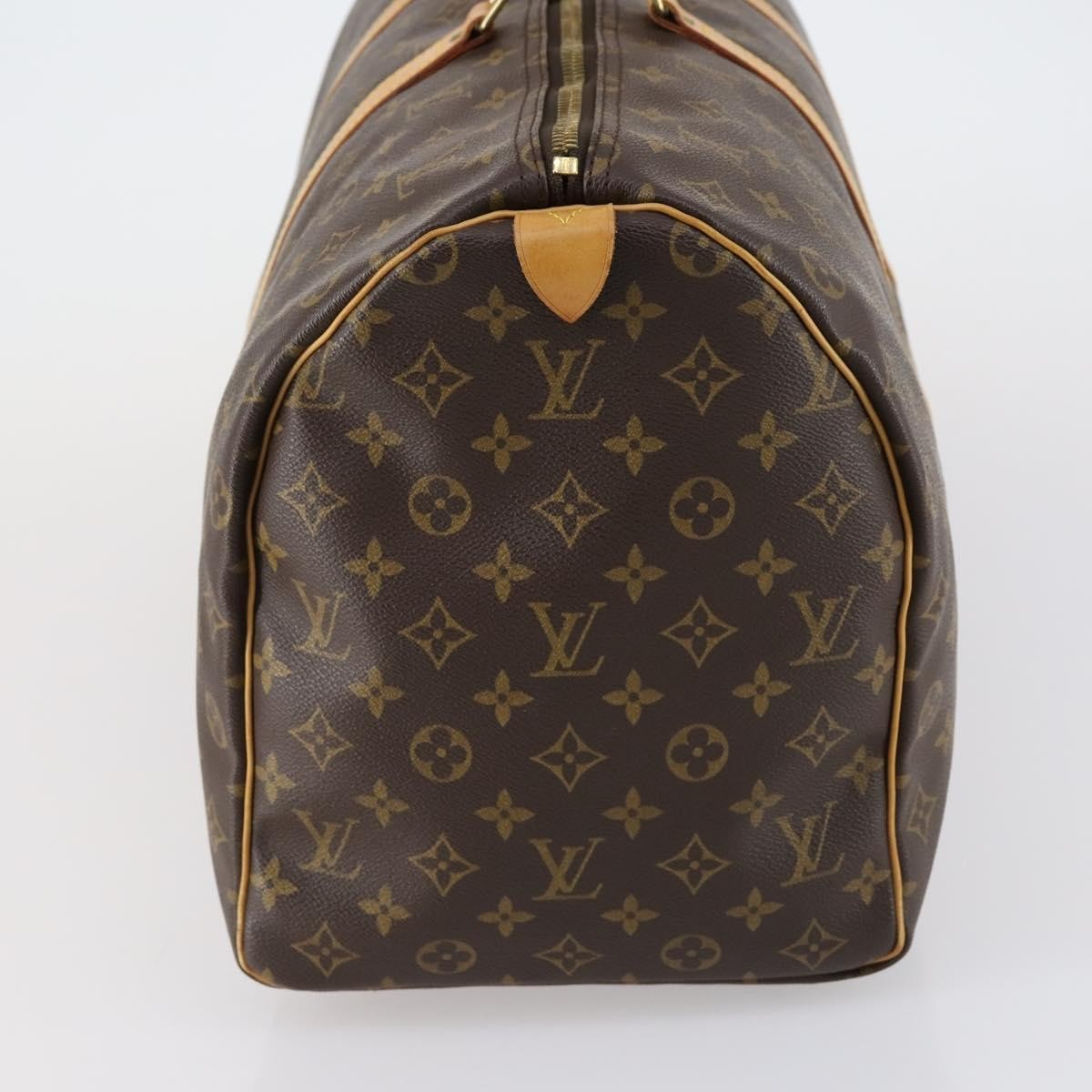 Louis Vuitton Keepall Bag Monogram Canvas, BROWN, CANVAS, Travel bag