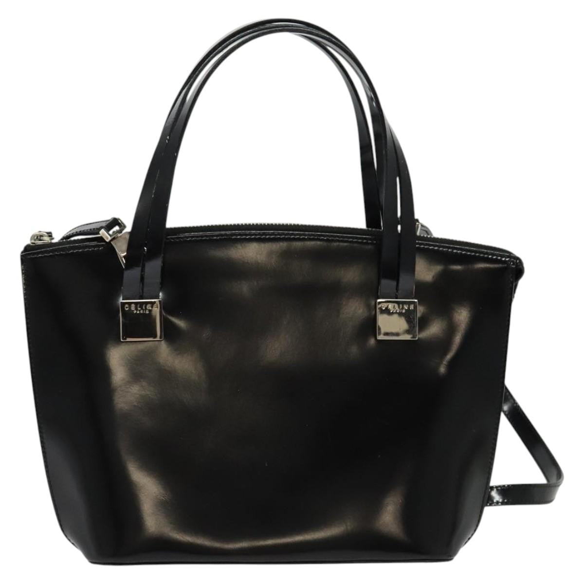 Celine Handbag Patent leather, BLACK, PATENT_LEATHER, Handbag