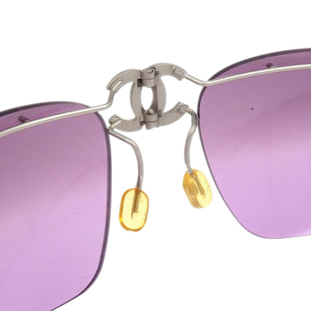 Chanel Logo CC Sunglasses Metal, PURPLE, METAL, Sunglasse