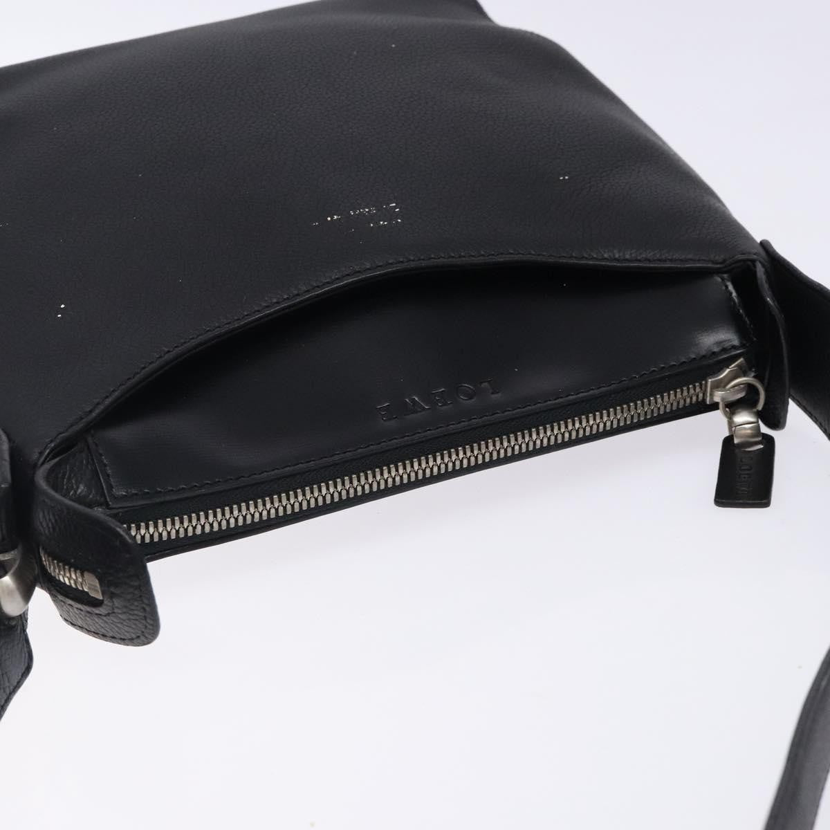 Loewe Vintage Shoulder Bag Leather, BLACK, LEATHER, Shoulder bag