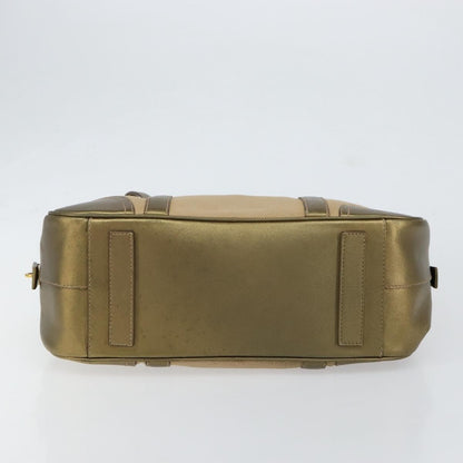 Prada Bowler Bag Canvas with Leather, BEIGE, CANVAS, Handbag