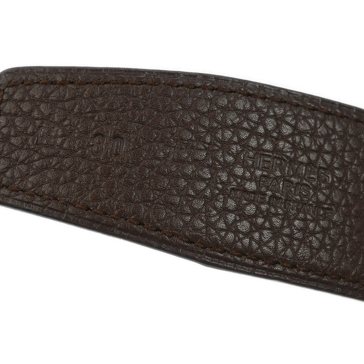 Hermes Constance Reversible Belt Leather, BROWN, LEATHER, Belts