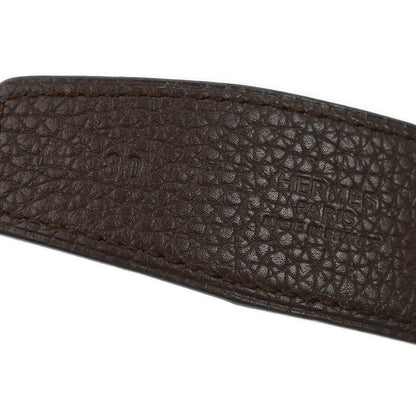 Hermes Constance Reversible Belt Leather, BROWN, LEATHER, Belts