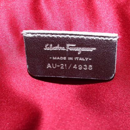 Salvatore Ferragamo Gancini Shoulder Bag Leather, SILVER, LEATHER, Shoulder bag