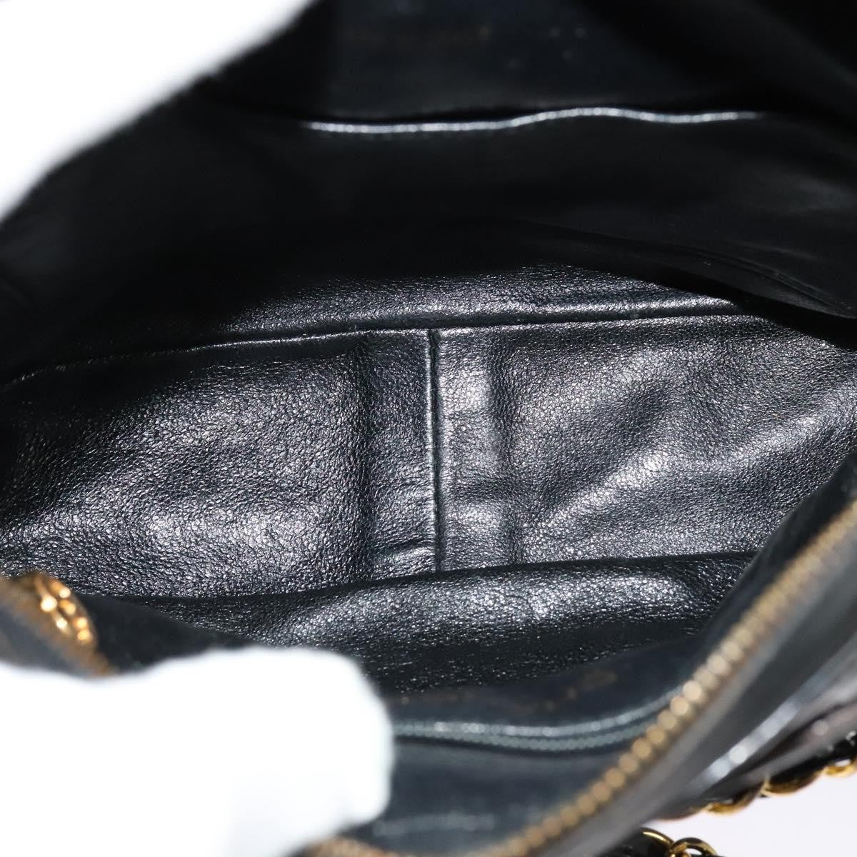 Chanel Vintage Square Front Pocket Camera Bag Quilted Patent, BLACK, PATENT_LEATHER, Shoulder bag