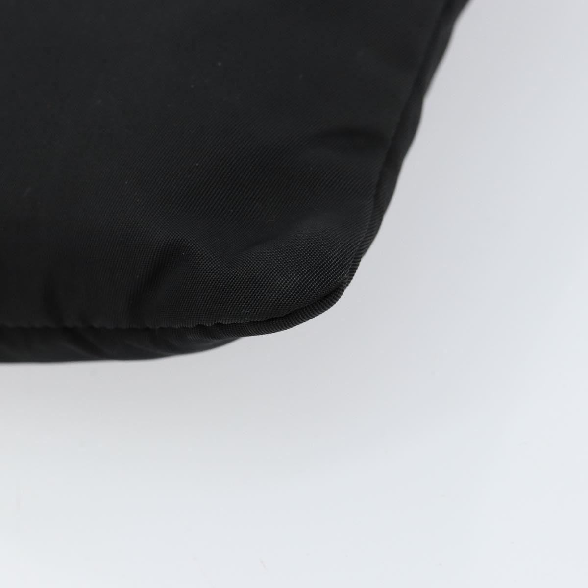 Prada Front Zip Convertible Flat Messenger Tessuto with Leather, BLACK, NYLON, Shoulder bag