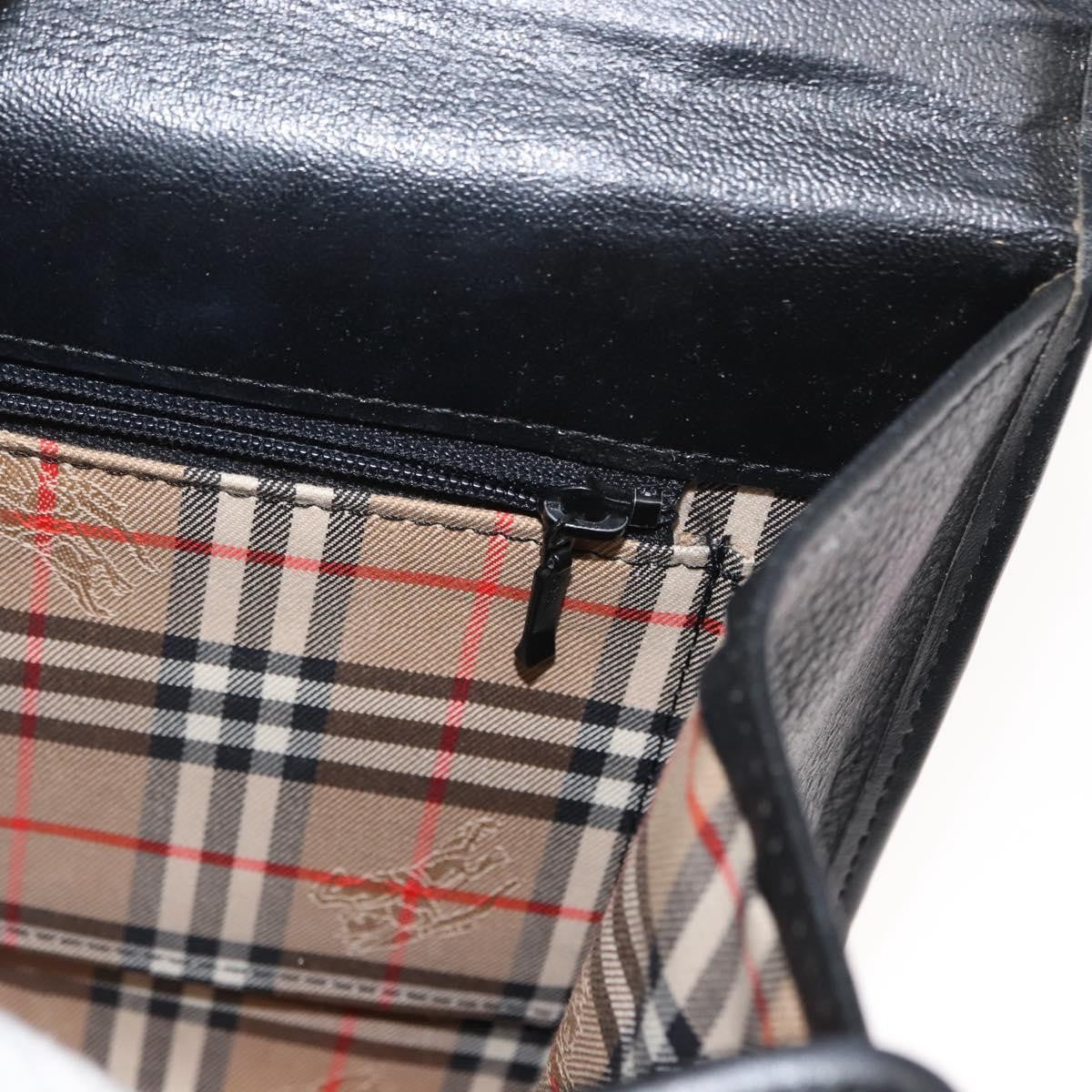 Burberry Vintage Handbag Leather, BLACK, LEATHER, Handbag