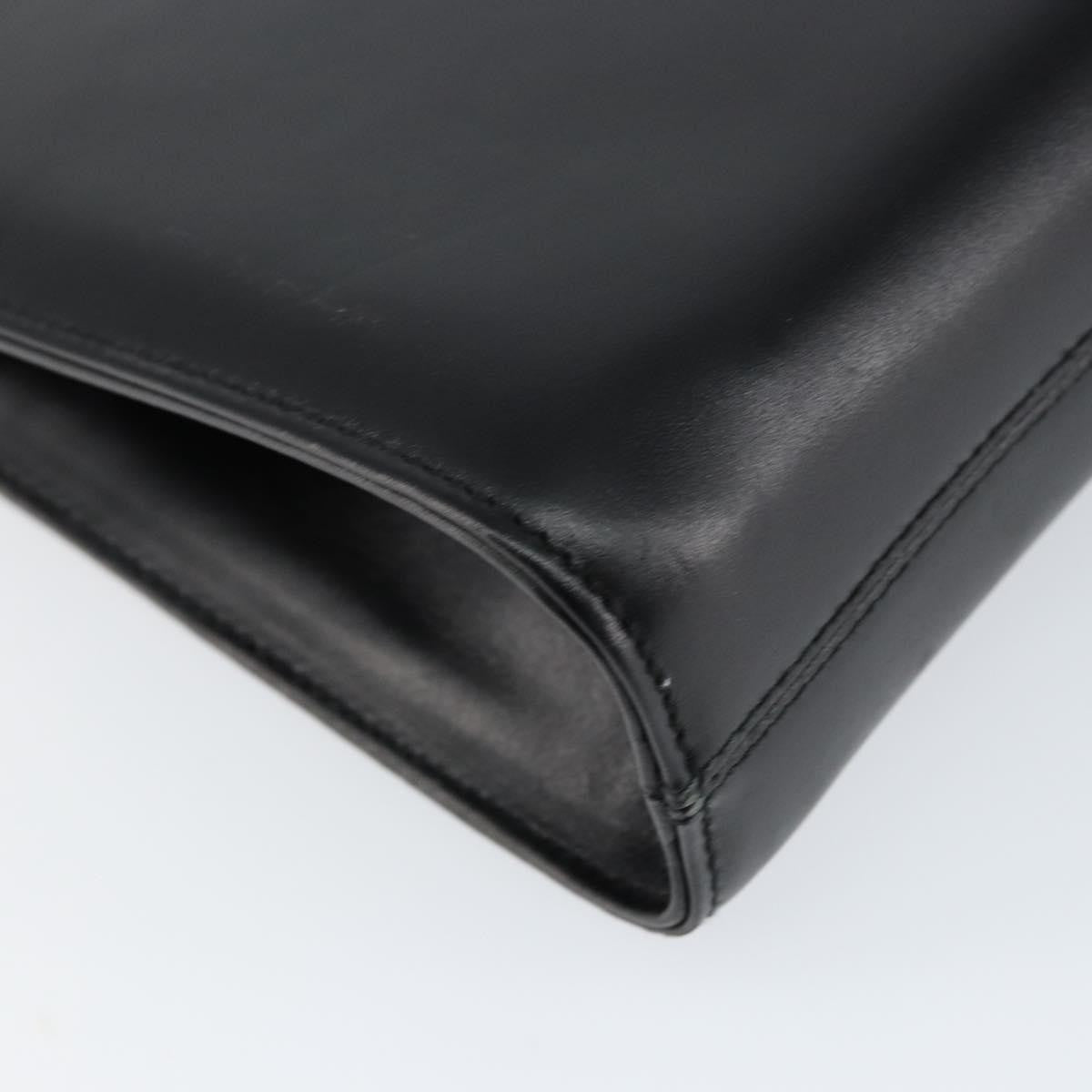 Salvatore Ferragamo Vintage Gancini Chain Shoulder Bag Leather, BLACK, LEATHER, Shoulder bag