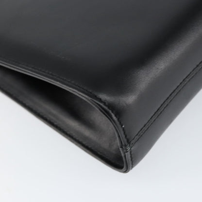 Salvatore Ferragamo Vintage Gancini Chain Shoulder Bag Leather, BLACK, LEATHER, Shoulder bag