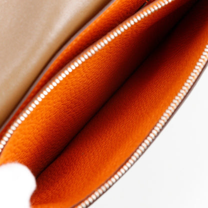 Hermes Dogon Duo Combined Wallet Leather, BROWN, LEATHER, Wallets