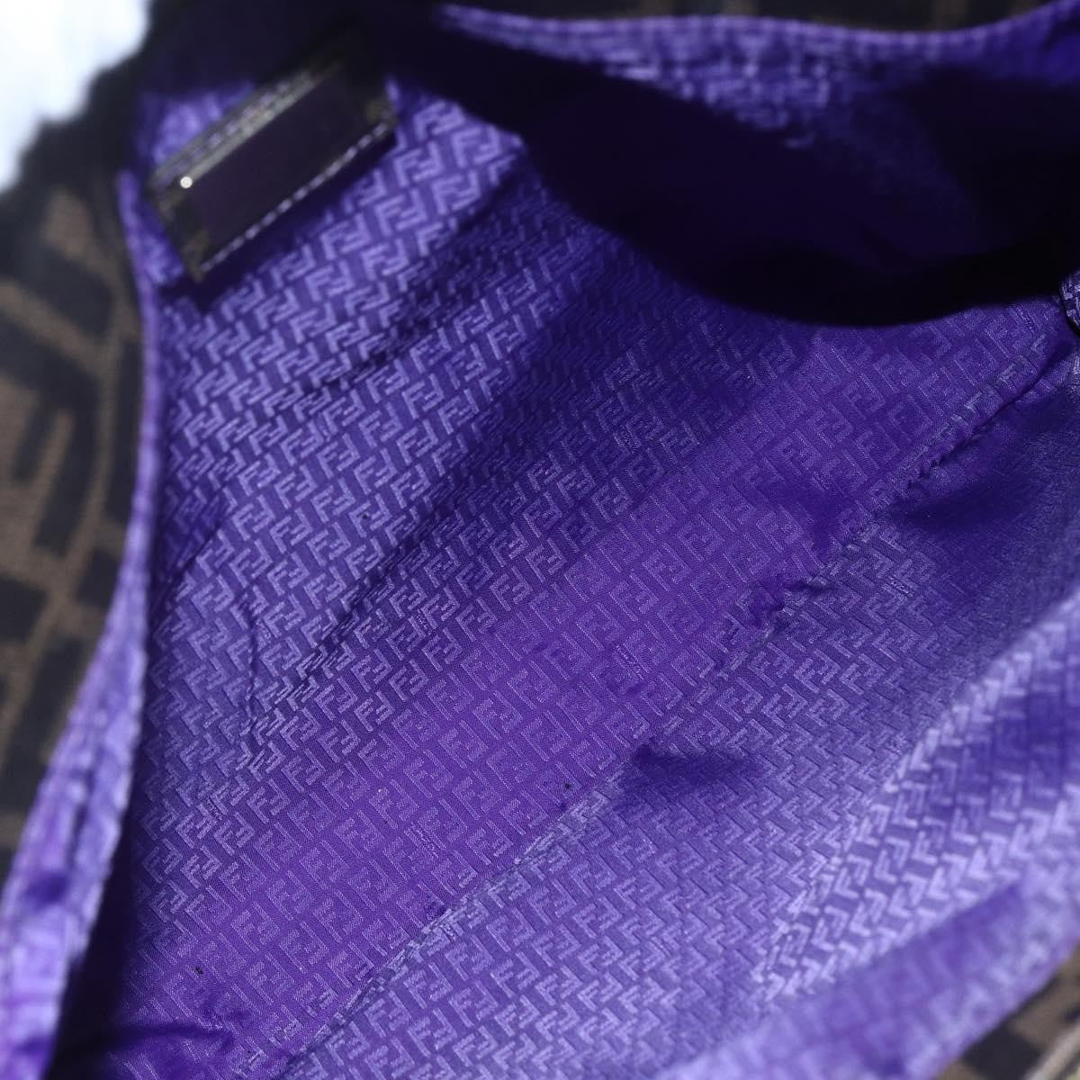 Fendi Compartment Shopping Tote Zucca Coated Canvas, BLACK, PVC, Tote bag