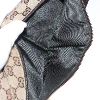 Gucci Vintage Double Belt Bag GG Canvas with Leather, BEIGE, CANVAS, Shoulder bag