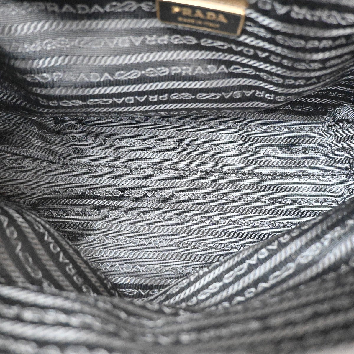 Prada Vintage Handbag Tessuto, BLACK, NYLON, Handbag