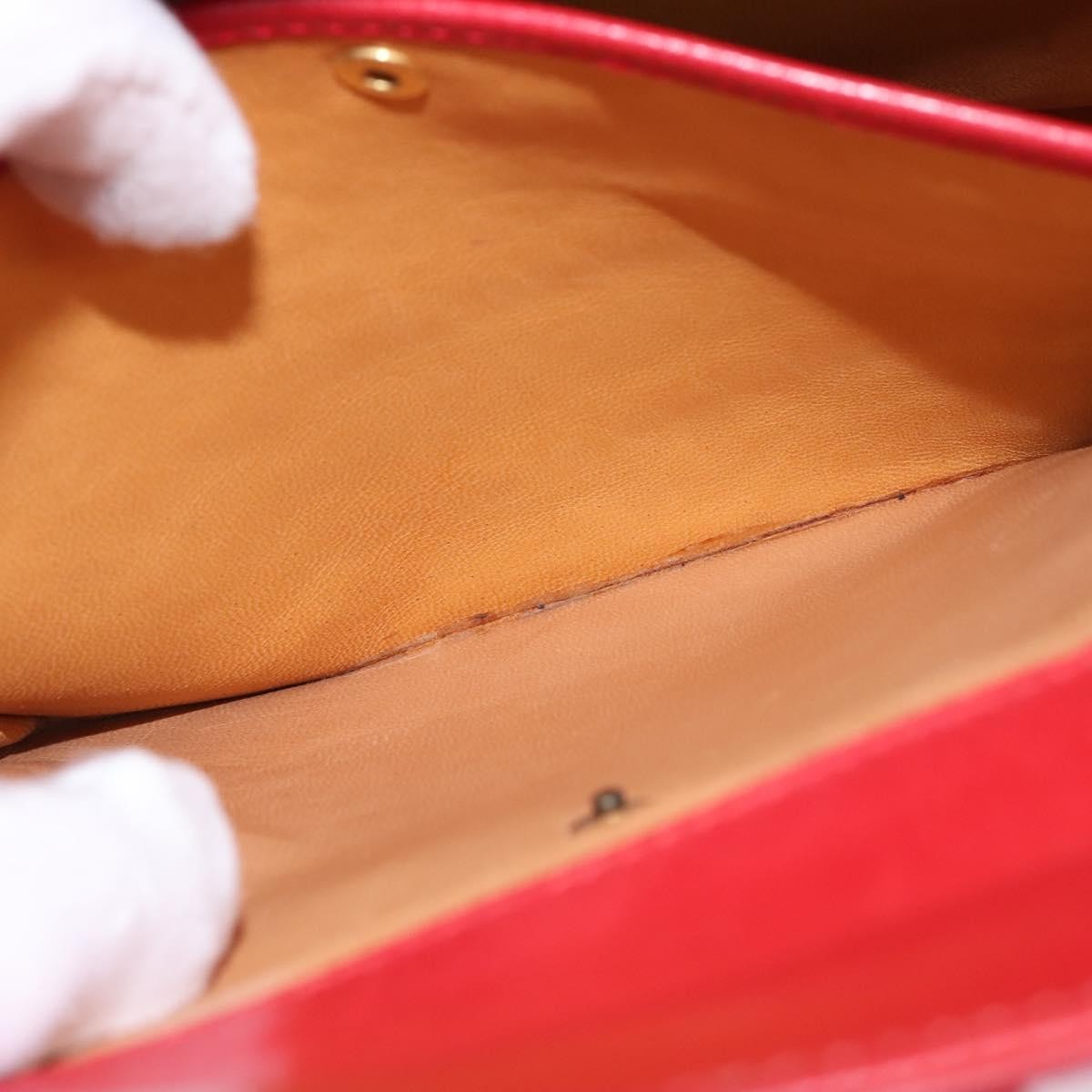 Gucci Vintage Bamboo Shoulder Bag Leather, RED, LEATHER, Shoulder bag