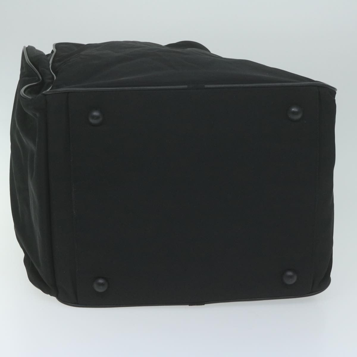 Prada Vintage Zip Handbag Tessuto, BLACK, NYLON, Handbag