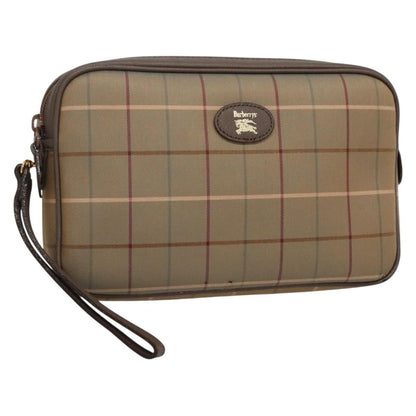Burberry Nova check Pochette Canvas, BEIGE, CANVAS, Clutche & pouche