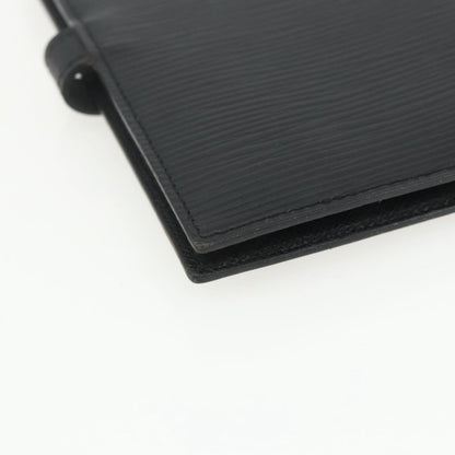 Louis Vuitton Agenda Cover Epi Leather, BLACK, LEATHER, Wallets