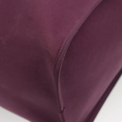 Hermes Cabag Handbag Toile and Leather, PURPLE, CANVAS, Tote bag