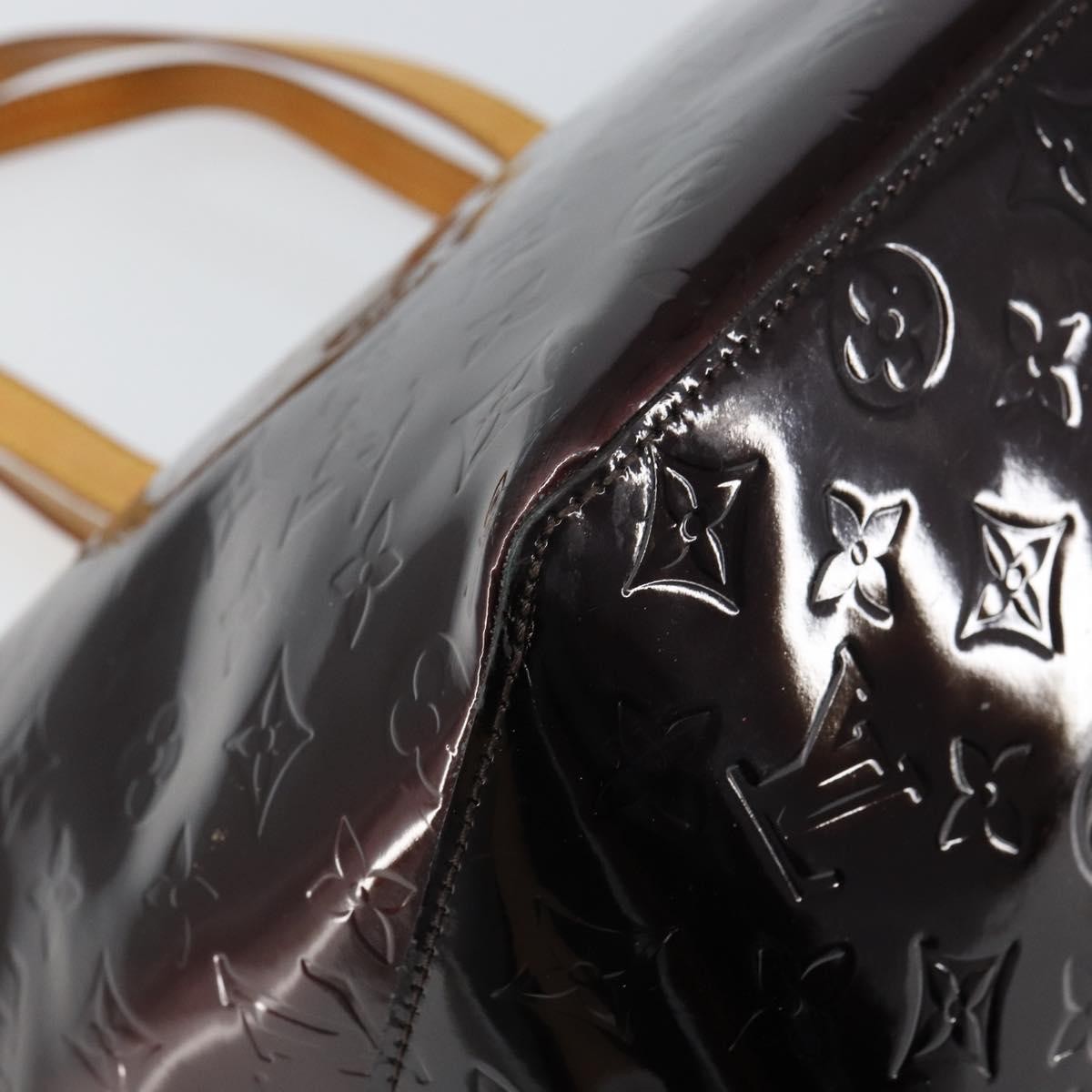 Louis Vuitton Bellevue Handbag Monogram Vernis, BROWN, PATENT_LEATHER, Tote bag