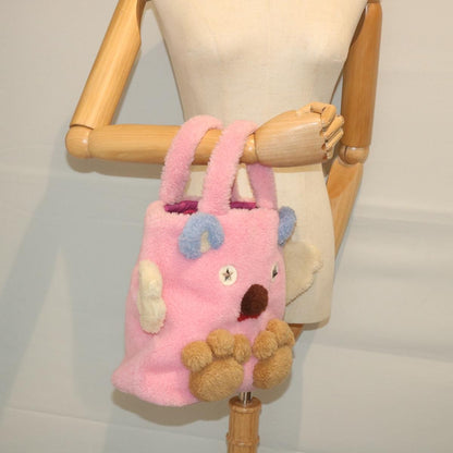 Gucci Flying Bear Handbag Wool, PINK, WOOL, Handbag