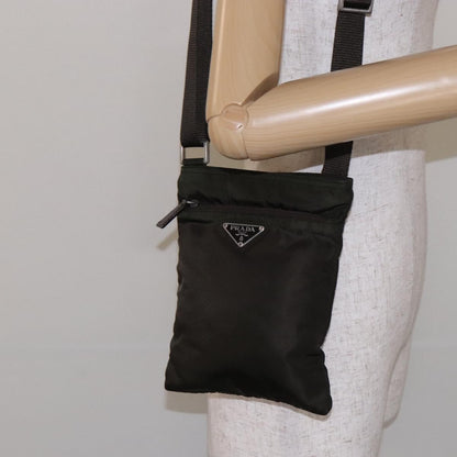 Prada Flat Messenger Bag Tessuto, KHAKI, NYLON, Shoulder bag