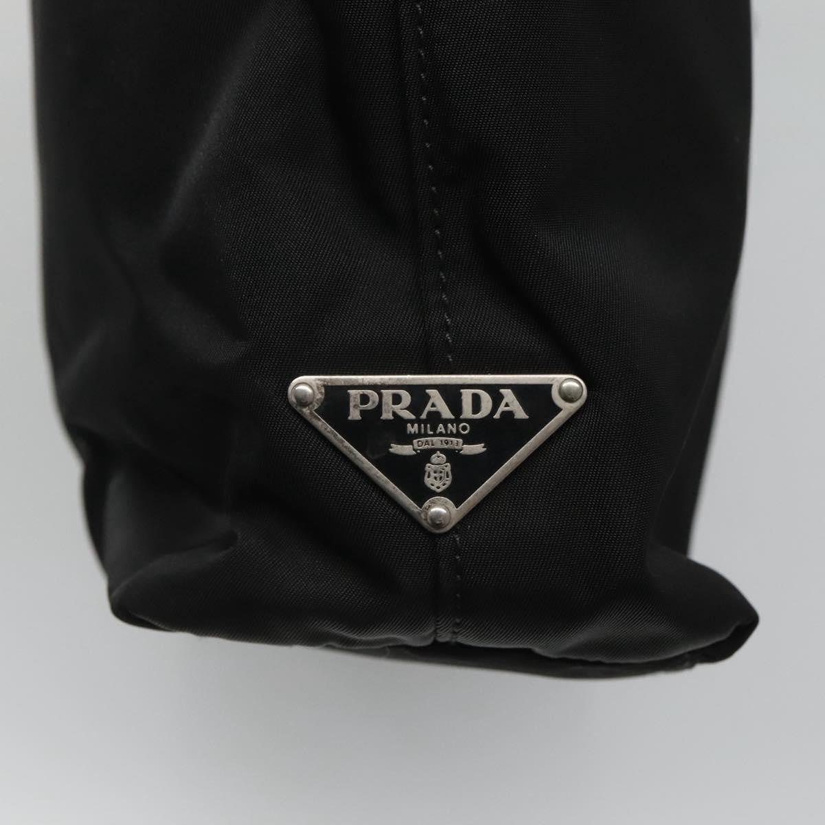 Prada Chain Shoulder Bag Tessuto, BLACK, NYLON, Shoulder bag