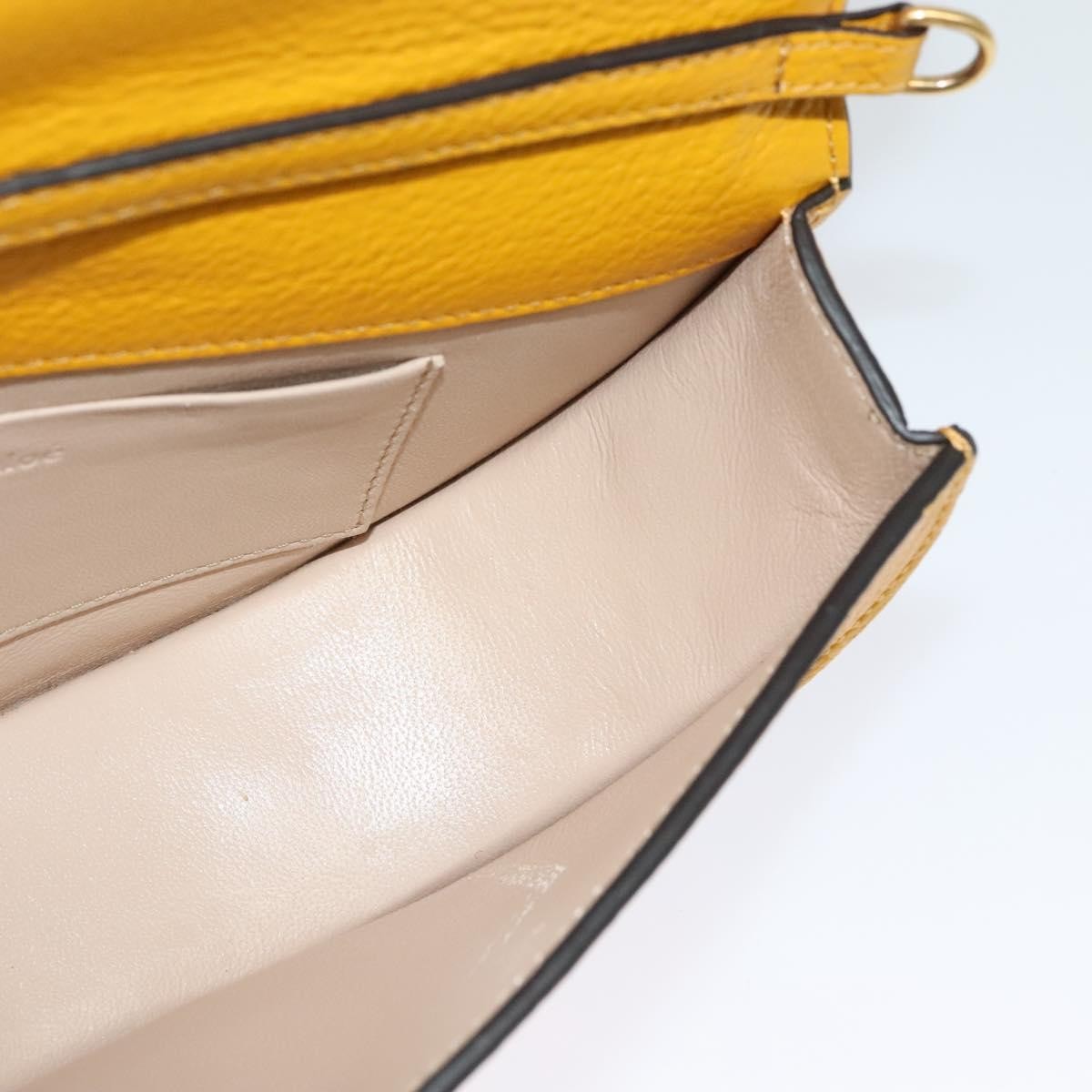 Chloe Nile Crossbody Bag Leather, YELLOW, LEATHER, Crossbody bag