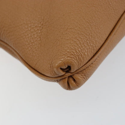 Salvatore Ferragamo Gancini Shoulder Bag Leather, BROWN, LEATHER, Shoulder bag