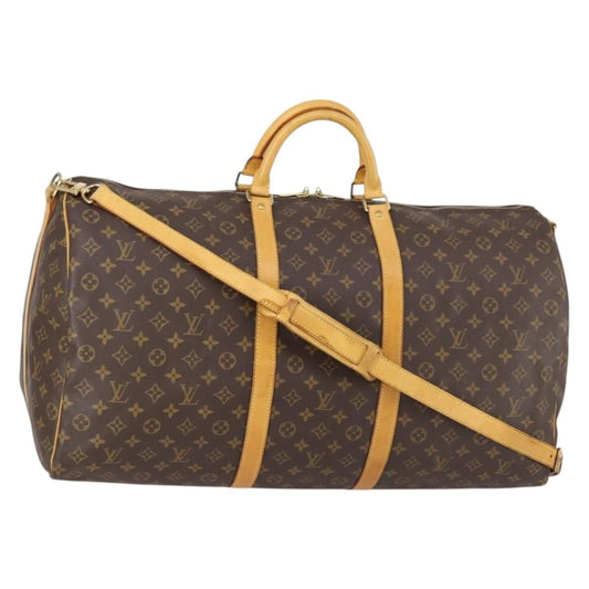 Louis Vuitton Keepall Bandouliere Bag Monogram Canvas, BROWN, CANVAS, Travel bag
