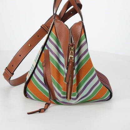 Loewe Hammock Bag Printed Canvas, MULTICOLOUR, CANVAS, Handbag