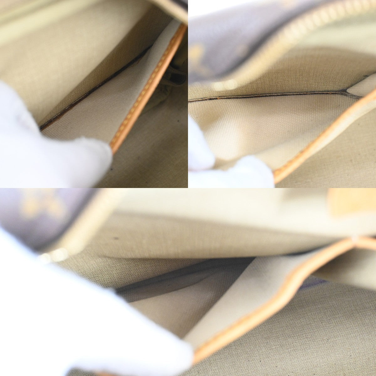 Louis Vuitton Deauville Handbag Monogram Canvas, BROWN, CANVAS, Handbag