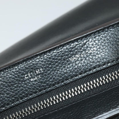 Celine Trapeze Bag Leather with Suede, BLACK, LEATHER, Handbag