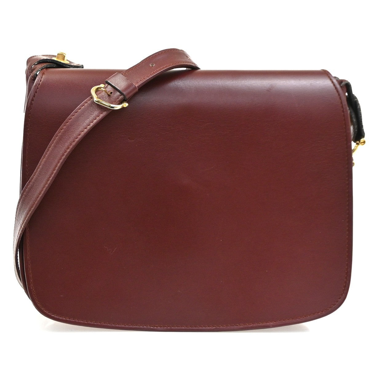 cartier Must de Cartier Shoulder Bag Leather, Burgundy, Leather, Shoulder Bag