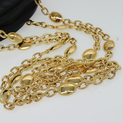 Christian Dior Vintage Shoulder Bag Leather, BLACK, LEATHER, Shoulder bag