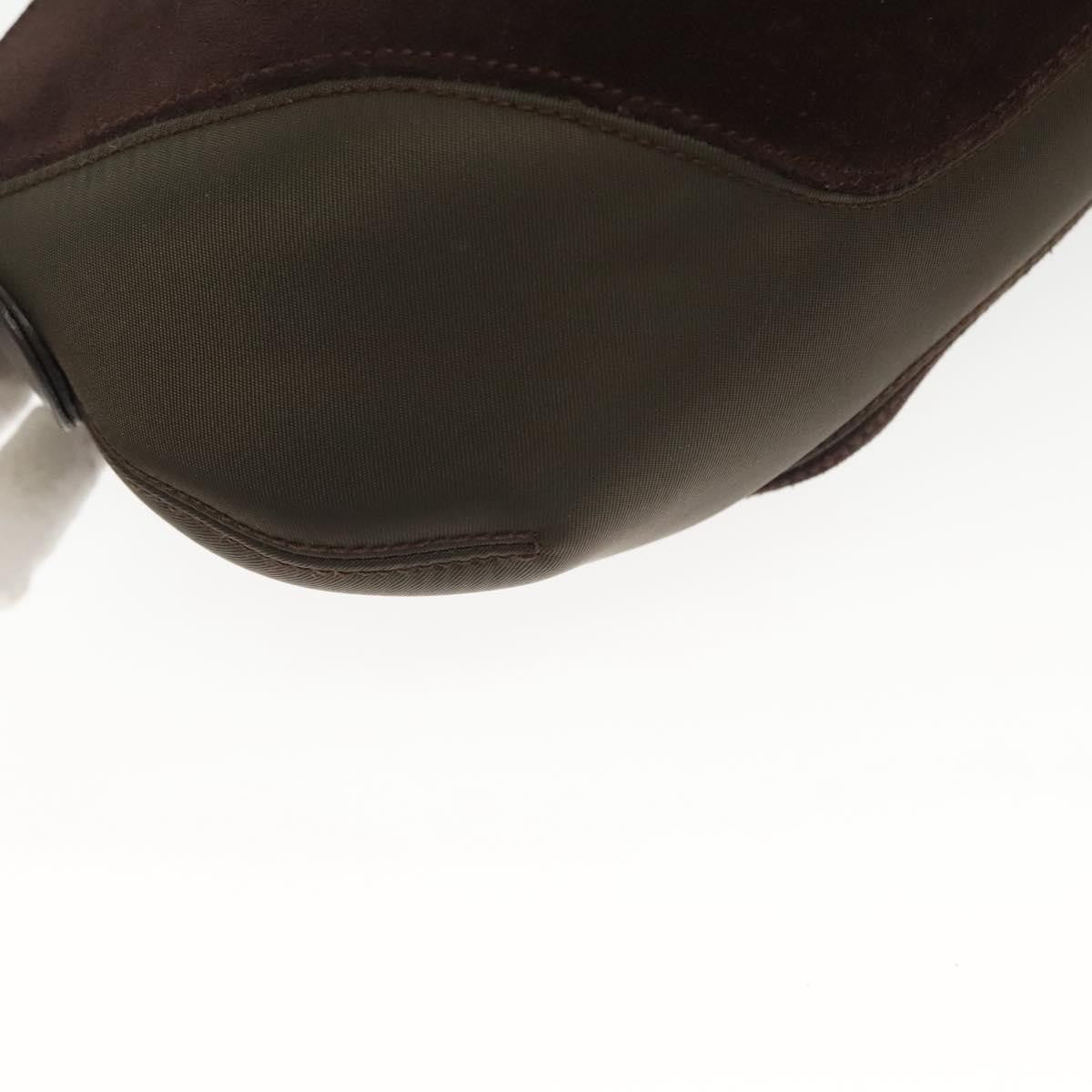 Salvatore Ferragamo Pochette Pony Hair, BROWN, SUEDE, Shoulder bag