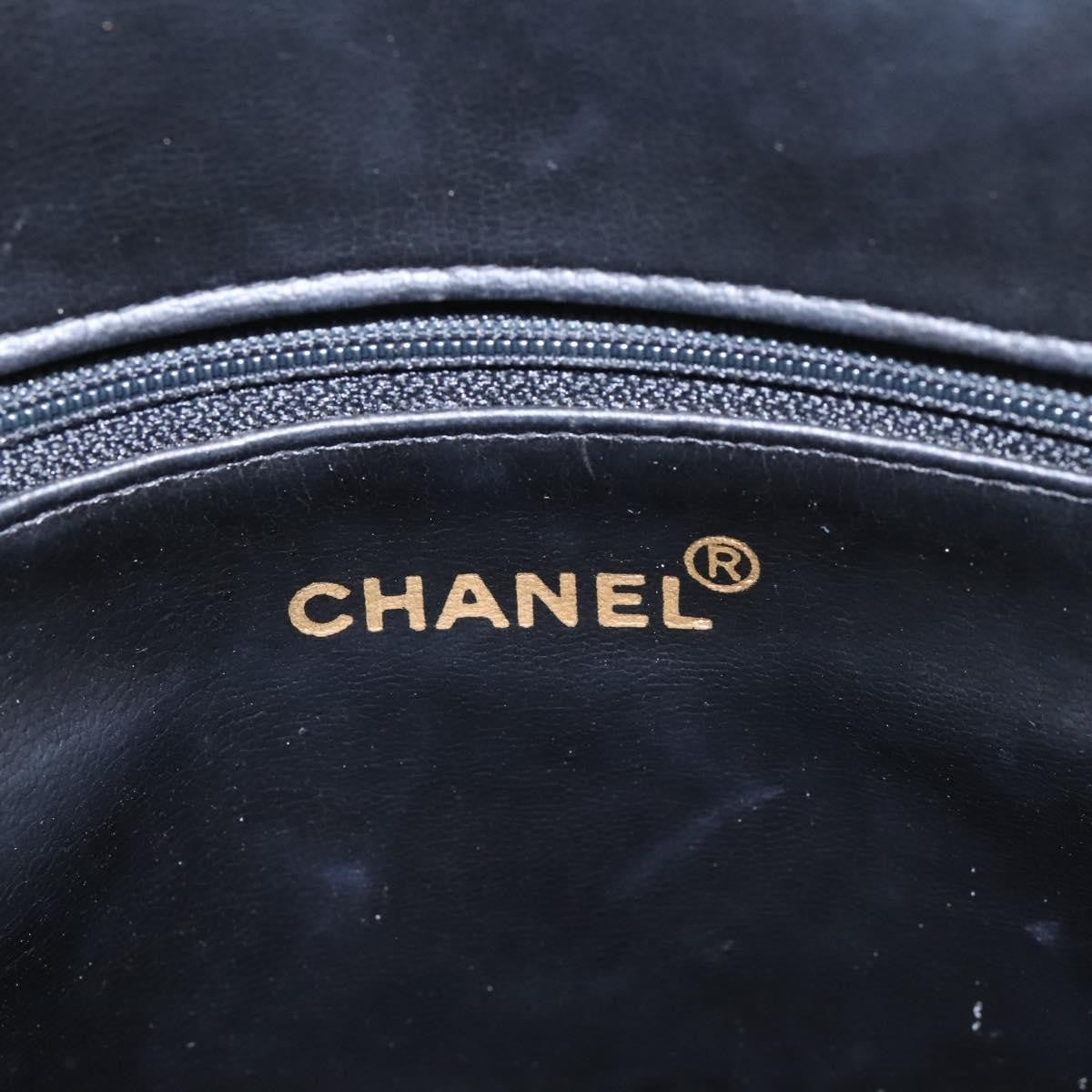 Chanel Vintage CC Dome Bag Leather, BLACK, LEATHER, Tote bag