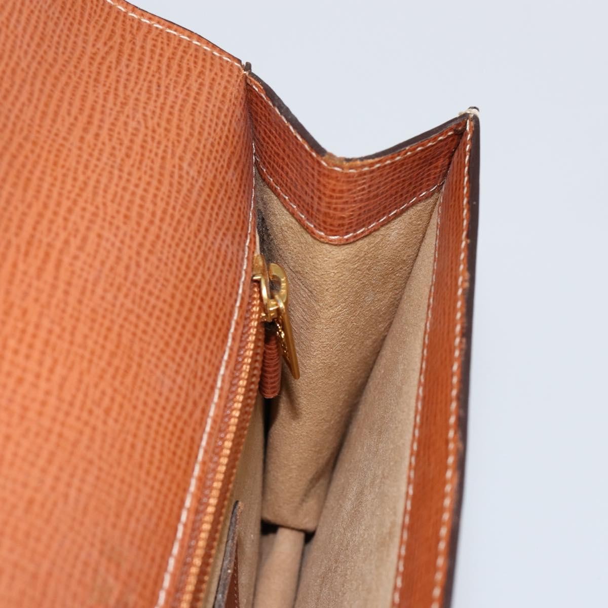 Loewe Anagram Clutch Bag Leather, BROWN, LEATHER, Clutche & pouche