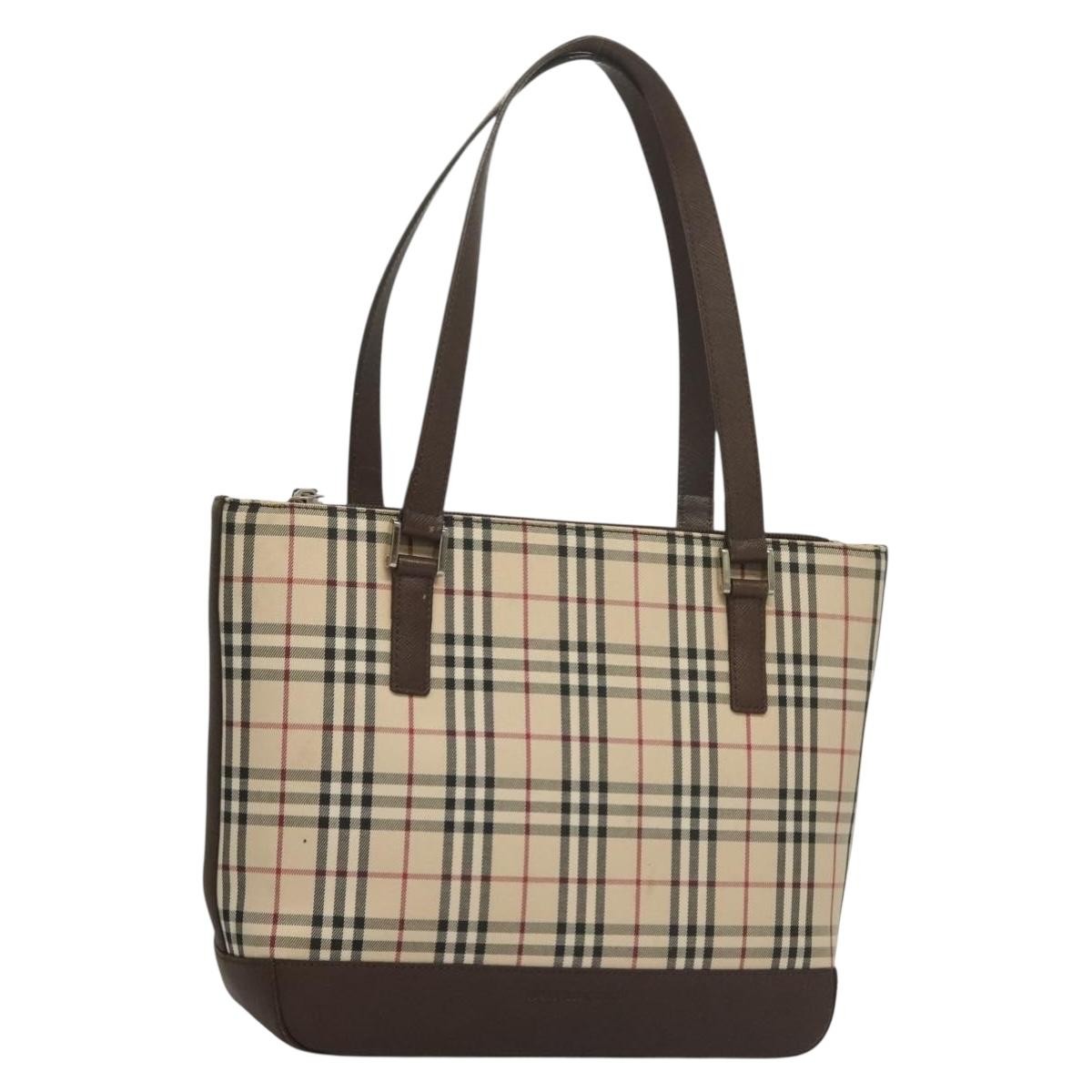 Burberry Nova Check Tote canvas check pattern, BEIGE, CANVAS, Tote bag