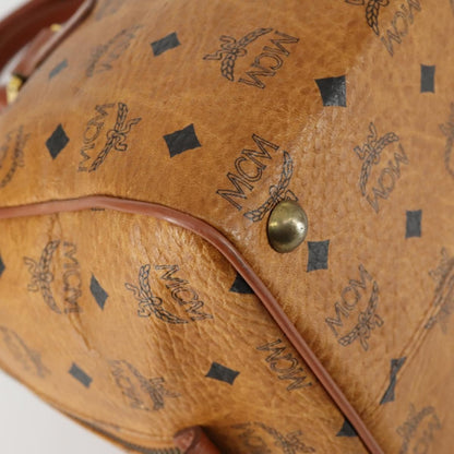 MCM Visetos logogramme Handbag Canvas and Leather, BROWN, CANVAS, Handbag
