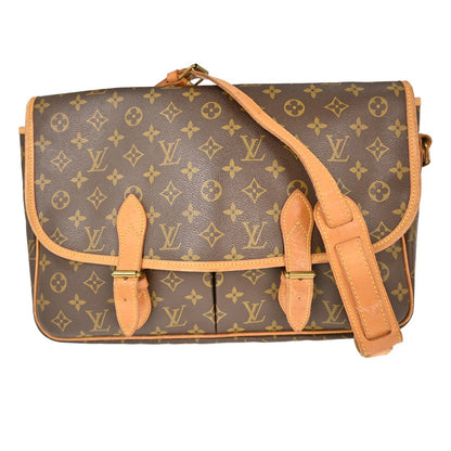 Louis Vuitton Sac Gibeciere Messenger Bag Monogram Canvas, BROWN, CANVAS, Shoulder bag