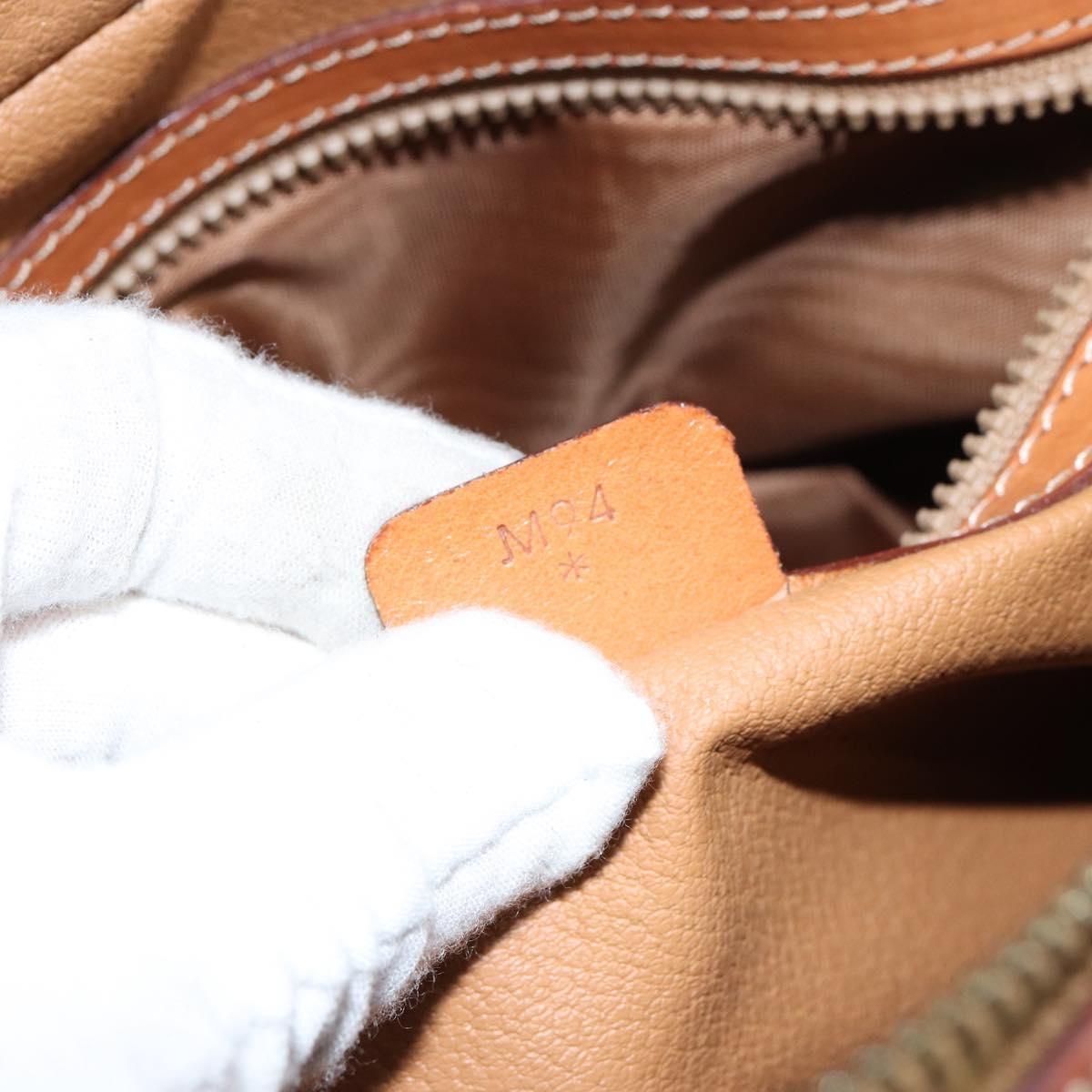 Celine Macadam Handbag Macadam with leather, BROWN, CANVAS, Handbag