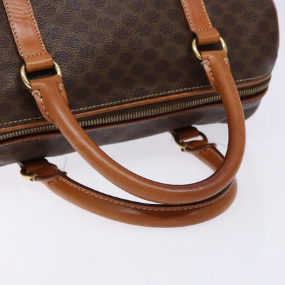 Celine Macadam Handbag Macadam with leather, BROWN, CANVAS, Handbag