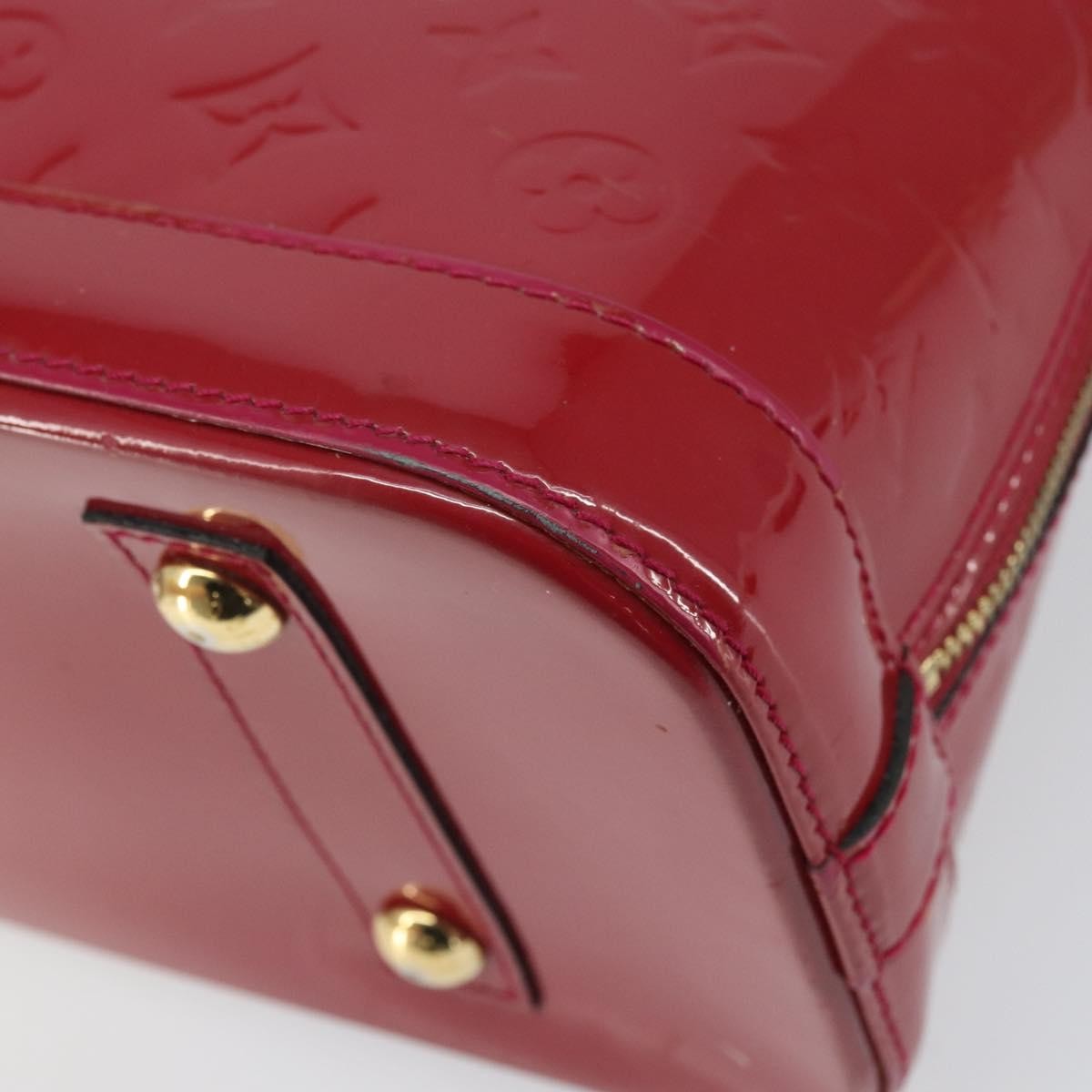Louis Vuitton Alma Handbag Monogram Vernis, RED, PATENT_LEATHER, Handbag