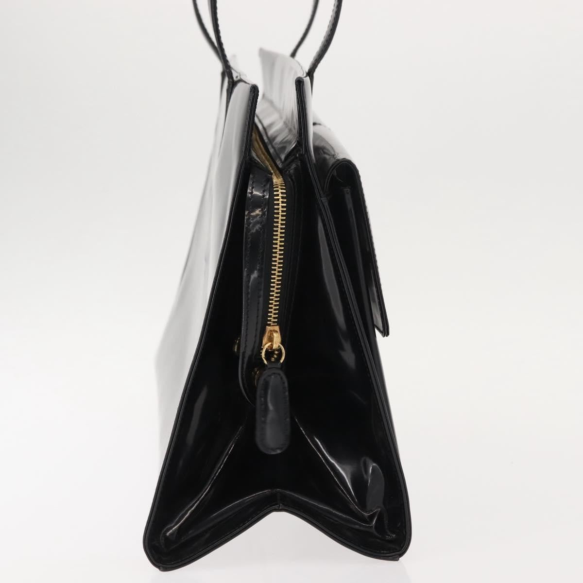 Salvatore Ferragamo Gancini Tote Patent leather, BLACK, PATENT_LEATHER, Tote bag