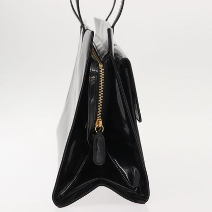 Salvatore Ferragamo Gancini Tote Patent leather, BLACK, PATENT_LEATHER, Tote bag