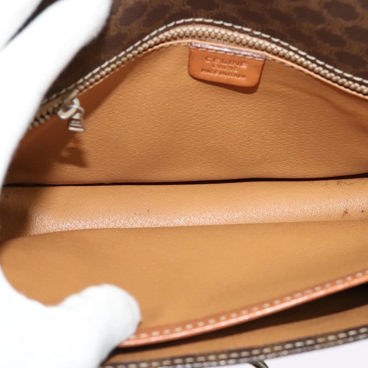 Celine Tricolor Trapeze Bag Leather, BROWN, CANVAS, Handbag