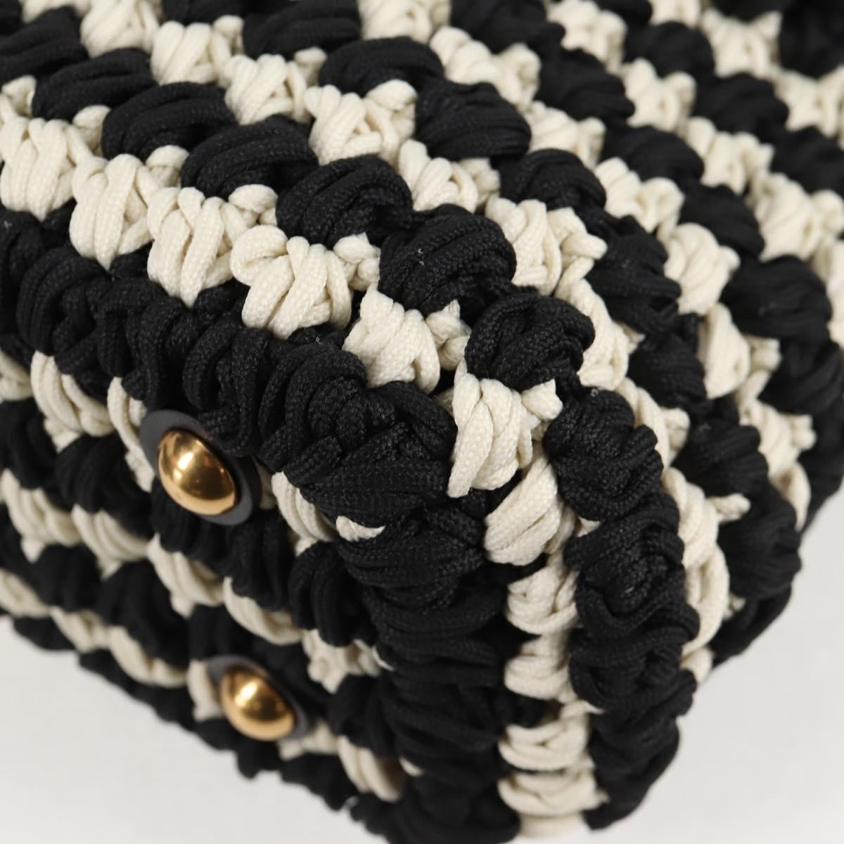 Salvatore Ferragamo Margot Satchel Braided Fabric, WHITE, POLYESTER, Handbag