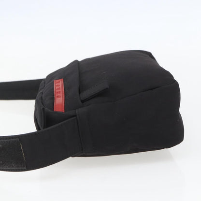 Prada Sport Zip Shoulder Bag Nylon, BLACK, NYLON, Shoulder bag