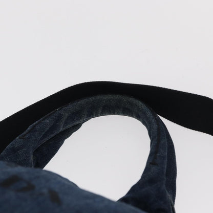 Prada Canapa Open Tote Canvas, BLUE, CANVAS, Tote bag